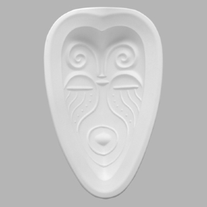 African Mask Heart Shape Large 