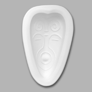 African Mask Heart Shaped Small 