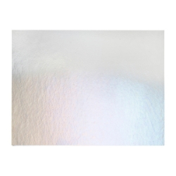 Alchemy Clear Silver to Bronze Transparent, Thin-rolled, Iridescent, rainbow, 2 mm, Fusible, 17 x 20 in., Half Sheet 