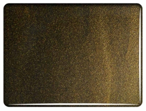 Aventurine Bronze Transparent, Double-rolled, 3 mm, Fusible 