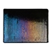 Black Opalescent, Thin, Reeded Texture, Iridescent, rainbow, 2 mm, Fusible, 17 x 20 in., Half Sheet - 000100-0054-F-HALF