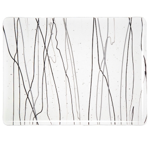Black & White Streamers on Clear 