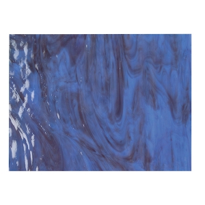 Bullseye Blue Opal, Plum fusible glass