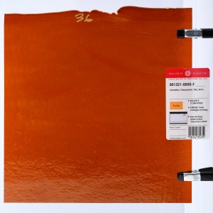 Carnelian Transparent, Thin-rolled, 2 mm, Fusible, 17 x 20 in., Half Sheet 