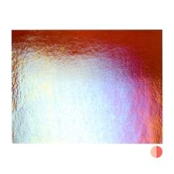 Carnelian Transparent, Thin-rolled, Iridescent, rainbow, 2 mm, Fusible, 17 x 20 in., Half Sheet 