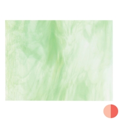 Clear, Spring Green Opal, Dbl-rolled 
