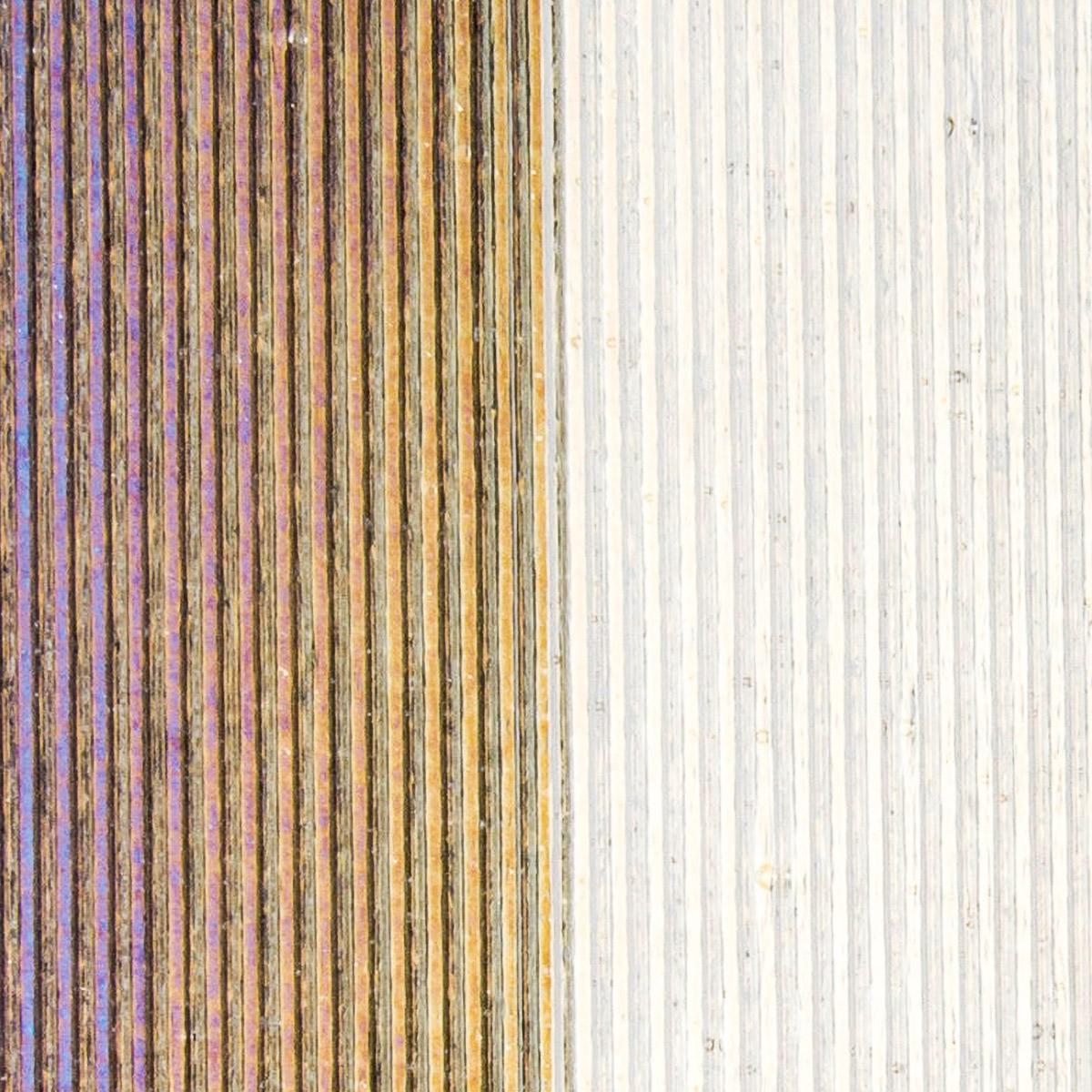 Metal Reeded Texture. I Bullseye - Clear Transparent, Thin, Reeded Texture, Iridescent, rainbow ...