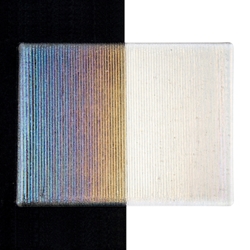 Clear Transparent, Thin, Reeded Texture, Iridescent, rainbow, 2 mm, Fusible, 17 x 20 in., Half Sheet 