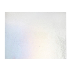 Clear Transparent, Thin-rolled, Iridescent, rainbow, 2 mm, Fusible, 17 x 20 in., Half Sheet 