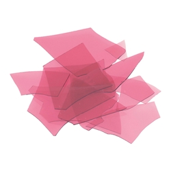 Cranberry Pink Transparent, Confetti, Fusible 