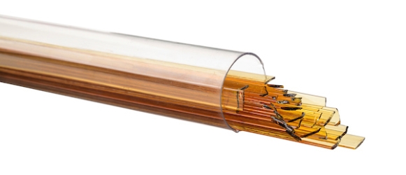 Dark Amber Transparent, Ribbon, 1 mm, Fusible, by the Tube 