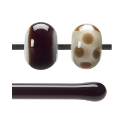 Dark Rose Brown Transparent, Rod, 5 mm, Fusible 