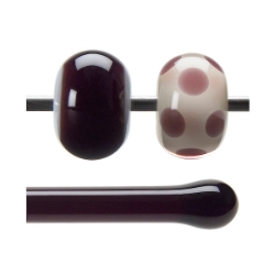Deep Plum Transparent, Rod, 5 mm, Fusible 