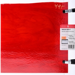 Deep Red Opalescent, Thin-rolled, 2 mm, Fusible, 17 x 20 in., Half Sheet 