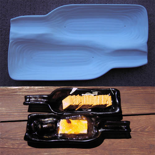 Blue Fire Molds Double Wine Bottle Sagger fusible glass