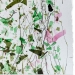 Green and Pink Fracture with Line Cast Green Streamers on Clear - 004329-0000-05x10