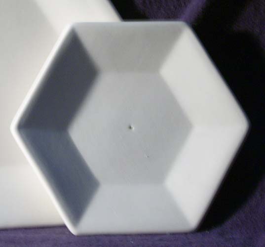 Blue Fire Molds Hexagon Salad Plate fusible glass