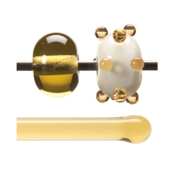 Light Amber Transparent, Rod, 5 mm, Fusible 
