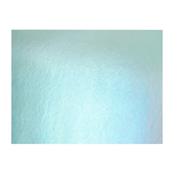 Light Aquamarine Blue Transparent, Thin-rolled, Iridescent, rainbow, 2 mm, Fusible, 17 x 20 in., Half Sheet 
