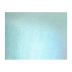 Light Aquamarine Blue Transparent, Thin-rolled, Iridescent, rainbow, 2 mm, Fusible, 17 x 20 in., Half Sheet 