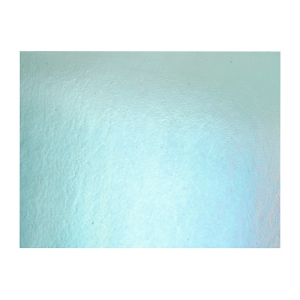 Light Aquamarine Blue Transparent, Thin-rolled, Iridescent, rainbow, 2 mm, Fusible, 17 x 20 in., Half Sheet 