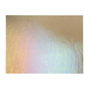 Light Bronze Transparent, Thin-rolled, Iridescent, rainbow, 2 mm, Fusible, 17 x 20 in., Half Sheet 
