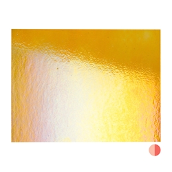 Light Orange Striker Transparent, Thin-rolled, Iridescent, rainbow, 2 mm, Fusible, 17 x 20 in., Half Sheet 
