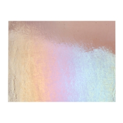 Light Plum Transparent, Thin-rolled, Iridescent, rainbow, 2 mm, Fusible, 17 x 20 in., Half Sheet 