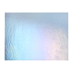 Light Sky Blue Transparent, Thin-rolled, Iridescent, rainbow, 2 mm, Fusible, 17 x 20 in., Half Sheet 