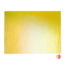 Marigold Yellow Transparent, Thin-rolled, Iridescent, rainbow, 2 mm, Fusible, 17 x 20 in., Half Sheet 