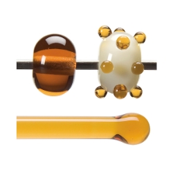 Medium Amber Transparent, Rod, 5 mm, Fusible 