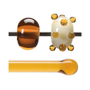Medium Amber Transparent, Rod, 5 mm, Fusible 