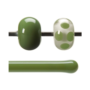 Olive Green Opalescent, Rod, 5 mm, Fusible 