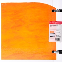 Orange Opalescent, Thin-rolled, 2 mm, Fusible, 17 x 20 in., Half Sheet 