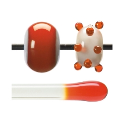 Orange Transparent, Rod, 5 mm, Fusible 