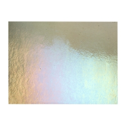 Oregon Gray Transparent, Thin-rolled, Iridescent, rainbow, 2 mm, Fusible, 17 x 20 in., Half Sheet 
