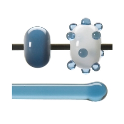 Pale Steel Blue Transparent, Rod, 5 mm, Fusible 