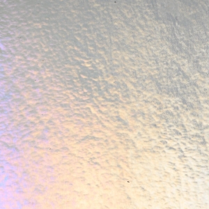 Pewter Transparent, Thin-rolled, Iridescent, rainbow, 2 mm, Fusible, 17 x 20 in., Half Sheet 