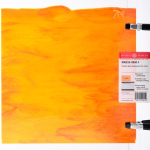 Pimento Red Opalescent, Thin-rolled, 2 mm, Fusible, 17 x 20 in., Half Sheet 
