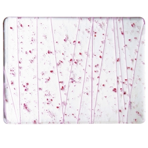 Pink & Cranberry Frit w/Pink Strmrs. on Clear 