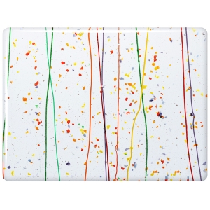 Rainbow Frit and Streamers on Clear 