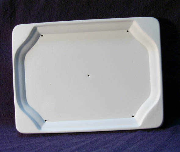 Blue Fire Molds Rectangle with curves fusible glass