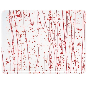 Red Frit w/Red Streamers on Clear 