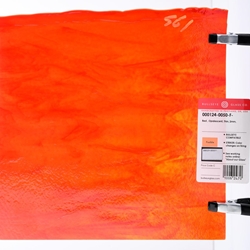 Red Opalescent, Thin-rolled, 2 mm, Fusible, 17 x 20 in., Half Sheet 