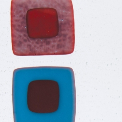 Red Reactive Clear Transparent, Thin-rolled, 2 mm, Fusible, 17 x 20 in., Half Sheet 