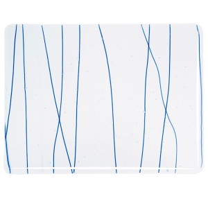 Royal Blue Streamers on Clear 