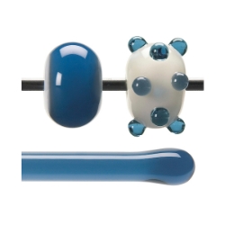 Steel Blue Transparent, Rod, 5 mm, Fusible 