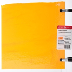 Tangerine Orange Opalescent, Thin-rolled, 2 mm, Fusible, 17 x 20 in., Half Sheet 