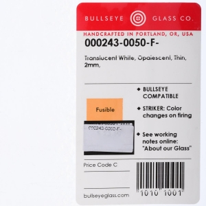 Translucent White Translucent, Thin-rolled, 2 mm, Fusible, 17 x 20 in., Half Sheet 
