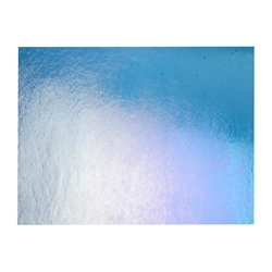 True Blue Transparent, Thin-rolled, Iridescent, rainbow, 2 mm, Fusible, 17 x 20 in., Half Sheet 